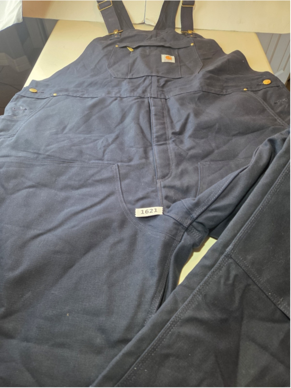 Carhartt Firm Duck Insulated Bib Overalls 3XL Tall Black OR4393-M #1621